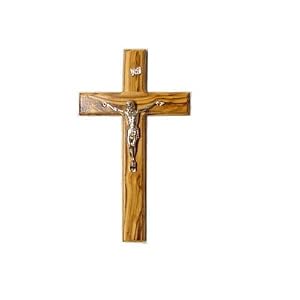 Olive Wood Cross with Crucifix (5.5