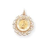 14k Our Lady of Mt. Carmel Medal Charm