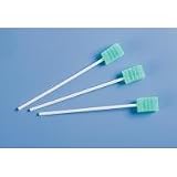 Medline DenTips Disposable Oral Swabs, Treated with Dentifrice, Mint Flavor, Green, 500/Case
