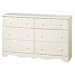 6-Drawer Dresser Only - Vanilla Cream (Vanilla Cream) (32"H x 53"W x 16"D)