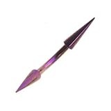 Titanium Eyebrow with Magenta Spike - Sold as a Pair
