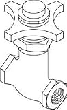 Tools & Hardware : Central Brass 0331-1/2 Self-Closing Straight Stop 4-Arm Handle, Chrome