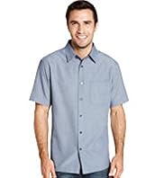Modal Blend Soft Short Sleeve Checked Shirt