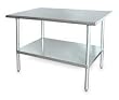 Storelogic 2KRE6 Adj Worktable, W 24 In, D 24 In, SS, w/Shelf