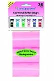 Pet Supplies : 5Star Cored Scented Dog Walking Poop Bags Pink 36 count