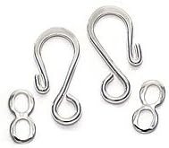 The Beading Emporium® Silver Plated Hook &amp; Eye Clasps 19mm (100)