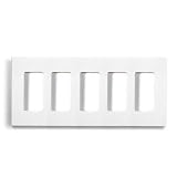 5-gang Wall Plate - White Satin