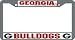 Georgia Bulldogs Chrome License Plate Frame