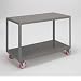 LITTLE GIANT All-Welded Mobile Tables - Two-Shelf Mobile Tables - Gray