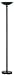 Black Halogen 175 Watt Torchiere Floor Lamp