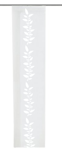 Home fashion 86472-810 Schiebevorhang Dekostoff Ausbrenner, wollwei&szlig; / 245 x 60 cm