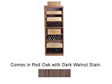 Wine Cellar Innovations Designer Series Collection Red Oak with Dark Walnut Stain Rectangular Bin and Case 72x26x13-in.