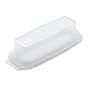 Rubbermaid #3930-RD-CLR White Plastic Butter Dish