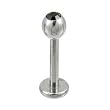 Surgical Steel Ball Labret with Black CZ Sold as a Pair