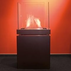 SEMI FLAME Feuerstelle schwarz Edelstahl, 3L,Edelstahlgeb�rstet