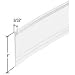 CRL Clear Round Top "Bulb" Type Shower Door Bottom Seal and Sweep - 36 in long