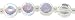 Blue Moon Machine Cut Coin Strung Glass Beads - 14 Inch Strand/Crystal Ab