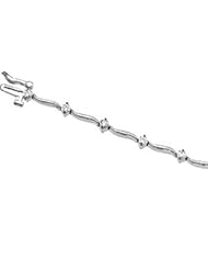 14K White-Gold Cubic Zirconia Bracelet by US Gems