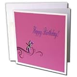 Beverly Turner Birthday Design - Pink Elegant Dragonfly on Vine Happy Birthday - Greeting Cards-6 Greeting Cards with envelopes Beverly Turner Birthday Design - Pink Elegant Dragonfly on Vine Happy Birthday - Greeting Cards-6 Greeting Cards with envelopes