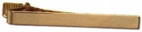 PLAIN POLICE SHERIFF SECURITY ARMY MILITARY FIRE UNIFORM DRESS TIE CLIP GOLD FINISH, 2" Long x 3/16"