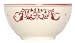 Ceramic Pottery Cereal Bowl With Crimson Red Decorative Scroll Design 6"D Set / 2