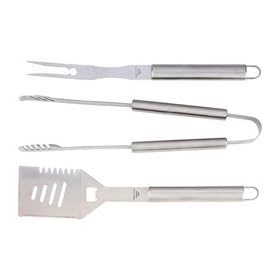 Buy Chefmaster 3pc Stainless Steel Barbeque Tool Set Stainless Steel Tube Handles Gift Boxed now!