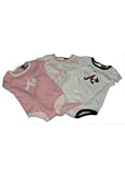 Atlanta Braves Baby Girls three pack creeper set