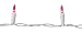 Darice 100 Bulb Wire Light Strand, Pink Bulbs