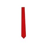 Mens Solid Skinny 2" Inch Necktie Tie - Red