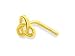 CELTIC STYLE TREFOIL NOSE STUD