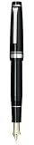 Sailor Professional Gear Black Silver Trim Fountain Pen, Extra Fine nib 11-2037EF