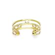 10k Yellow Gold Cubic Zirconia Trio Band Toe Ring