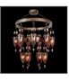 Fine Art Lamps 717740-6 Scheherazade 15 Light Large Foyer Chandelier in Aged Dark Bronze with Green-Amber-Red glass