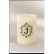 Monogram LED BlowOut Wax Candle with Lightbulb Wick - J