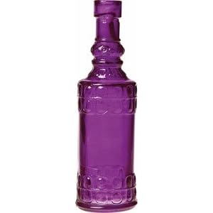 Purple Vintage Colored Glass Bottle (cylinder design)
