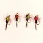 48 P�che � la truite Mouches - Trout Fly Fishing Flies - 48PCS (4 Dozens) ASSORTED GOLDHEAD NYMPHS MONTANA - Red, Orange, Yellow, Green - 12PCS per Pattern x 4 Patterns
