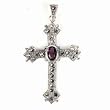 STERLING SILVER MARCASITE PENDANT - 47mm Cross