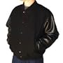 5XL Varsity Jacket - Black Wool and Leather