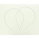 Trimweaver 12-Piece 5mm Satin Covered Metal Headband, 3/16-Inch, White
