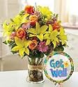 Same Day Flower Delivery Get Well Flower Bouquet and One Balloon