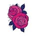 Two Roses Temporary Tattoo 2x2