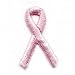 Pink Ribbon Embroidered Applique
