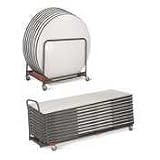 Steel 8' Table Truck, Holds up to 10-12 Tables, Chrome SMF3628908X1