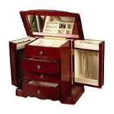 Harmony Musical Jewelry Box (Cherry Finish) (10.33 H x 5.375 W x 9.5 D)