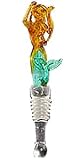 Hand-Blown Glass Mermaid Wine Bottle Stopper