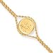 14k 7.25 Inch 1/2oz Panda Coin Onyx Bezel Rope Bracelet