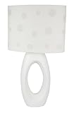 Glenna Jean Lamp - White Oval Base & Polka Dot Shade