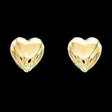 14K Yellow Gold Heart Earring
