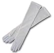 Sale Diamond White Matte Spandex Gloves, 12-Button Length