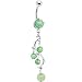 Semi Precious Jade Stone Vine Dangle Belly Ring